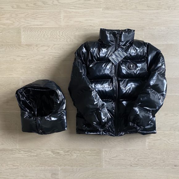 Trapstar Irongate Jacket Detachable Hood Shiny Black - Image 2