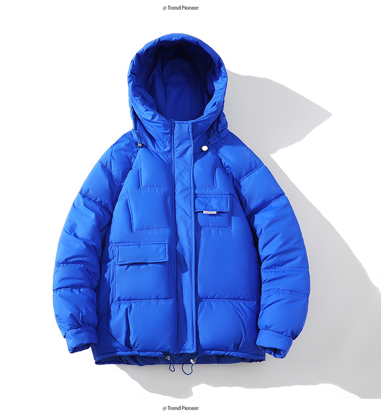 4Tune Puffer Hood Jacket Blue - Y2K Supplier