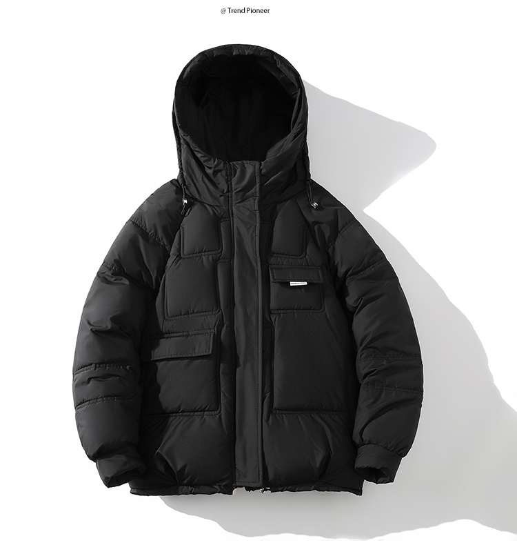 4Tune Puffer Hood Jacket Black - Y2K Supplier