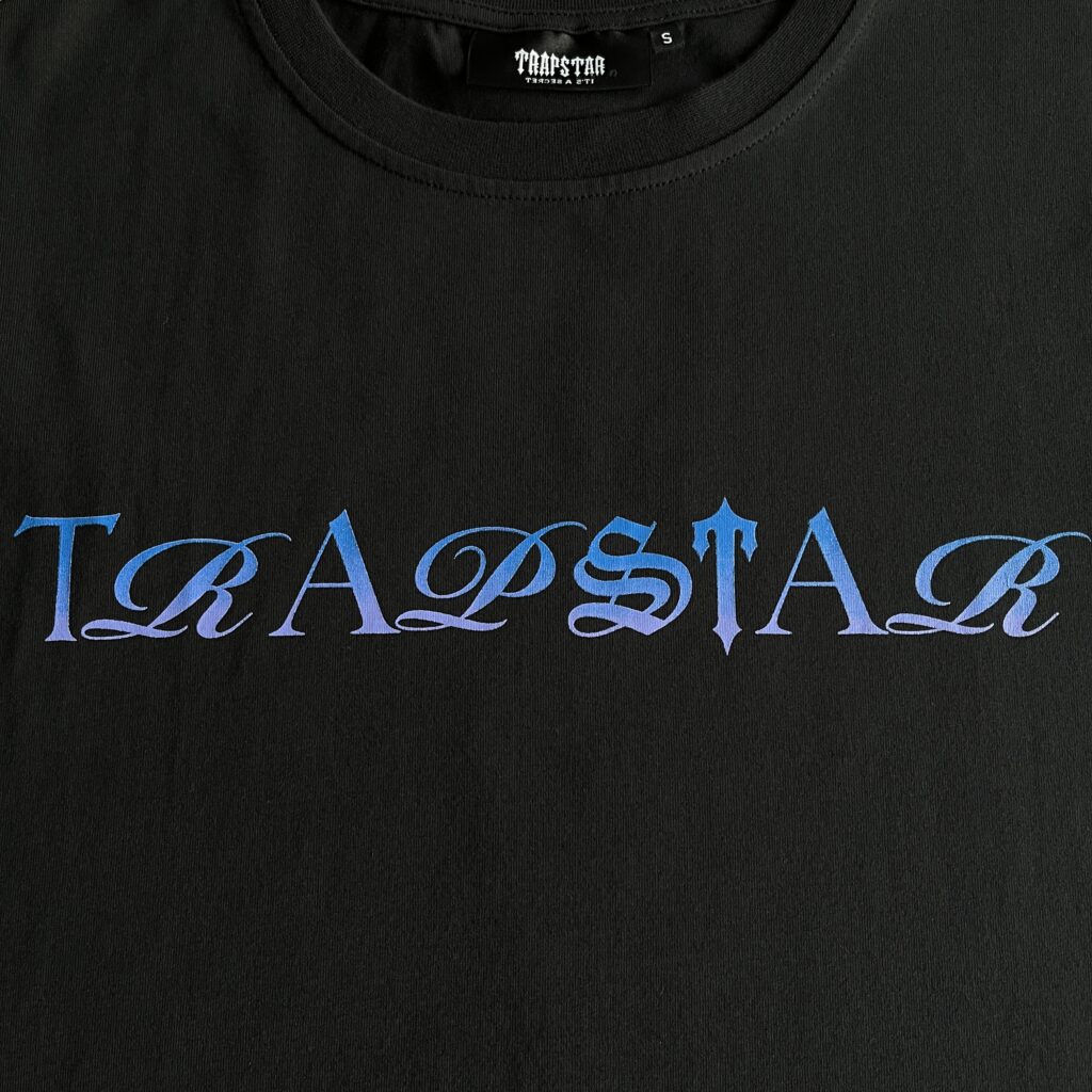 Trapstar script fade tee-black/blue - Y2K Supplier