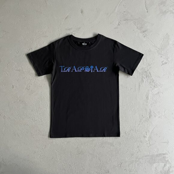 Trapstar script fade tee-black/blue